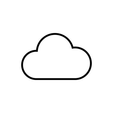 Bulut simgesi, vektör çizimi. Vektör web tasarımı