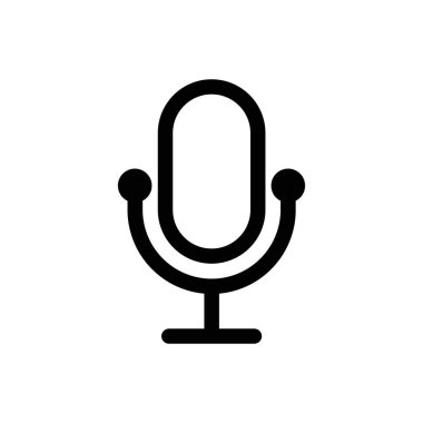 Mikrofon vektör simgesi, web tasarım simgesi. Ses vektörü simgesi, Kayıt. Mikrofon - Stüdyo Sembolü kaydediliyor. Retro mikrofon simgesi