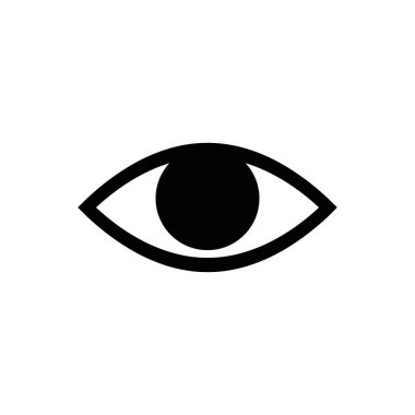 Göz vektör simgesi. Açık göz simgesi, İzleyenin Gözü. Web tasarım simgesi. İnsan gözünün sembolü. Vektör EPS 10
