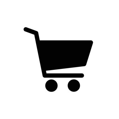 Alışveriş Arabası Simgesi. Vektör alışveriş arabası simgesi. Ağ için alışveriş arabası çizimi, mobil uygulamalar. Alışveriş arabası tramvay ikon vektörü EPS 10