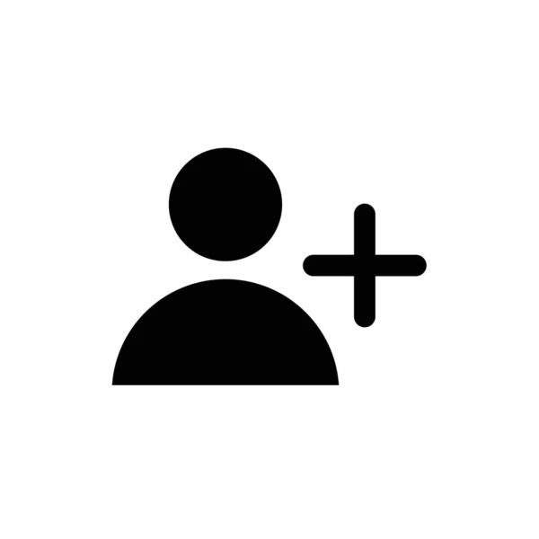 Benutzer-Symbol hinzufügen. Vektor-Ikone. Neues Profil-Vektor-Symbol. Personenbeschreibung. Business User Icon. Benutzergruppen-Symbol. Männliches Nutzersymbol — Stockvektor