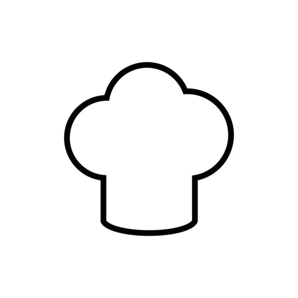 Chef hoed vector icoon. Koken hoed illustratie vector pictogram. Keukenlogo. Culinaire chef-kok icoon. Ontwerp web icoon — Stockvector