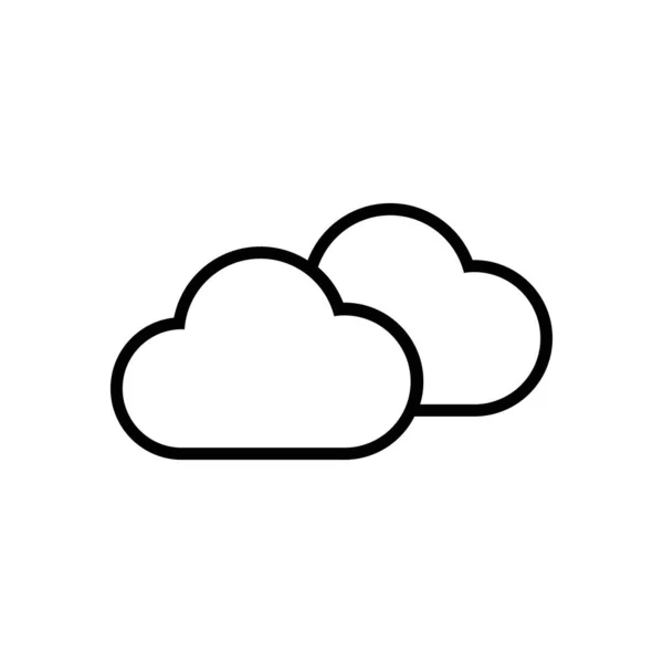 Ikona mraků, vektorová ilustrace. Návrh vektorového webu — Stockový vektor