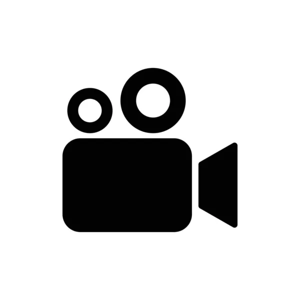 Ikona kamery wideo. Ikona kamery kinowej. Kamera filmowa, ikona kamery filmowej. Ikona wektorowa EPS 10 — Wektor stockowy