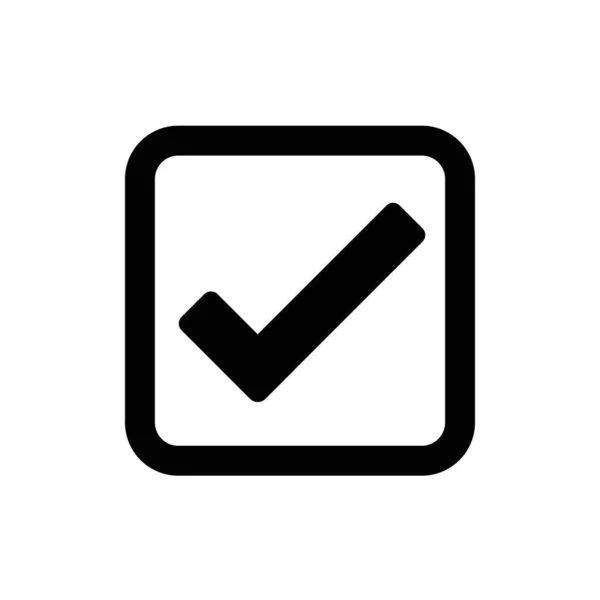 Controlla Mark Isolated Icon. Icona del pulsante Lista di controllo. Segno di spunta, icona vettoriale. Checkmark Icon Vector. Checklist check mark vector EPS 10 — Vettoriale Stock