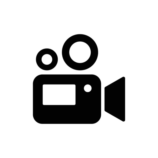 Icona della videocamera. Icona della cinepresa. Videocamera, icona della cinepresa. Icona vettoriale EPS 10 — Vettoriale Stock