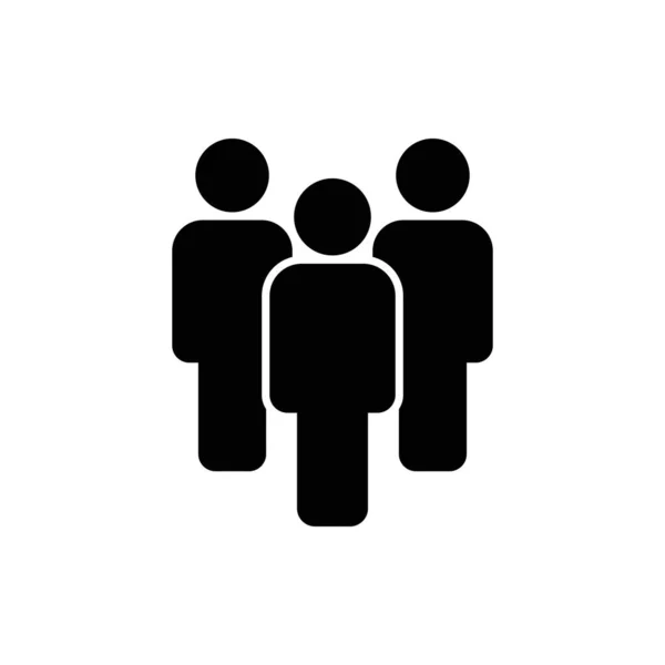 Menschen-Vektor-Symbol. Persönlichkeitssymbol. Arbeitsgruppe Team, Personen Crowd Vector Illustration Symbol. Gruppe von Menschen Piktogramm isoliert. Illustration der Menschen-Ikone - Symbol der Menge. Menschen, die neben ihm stehen — Stockvektor