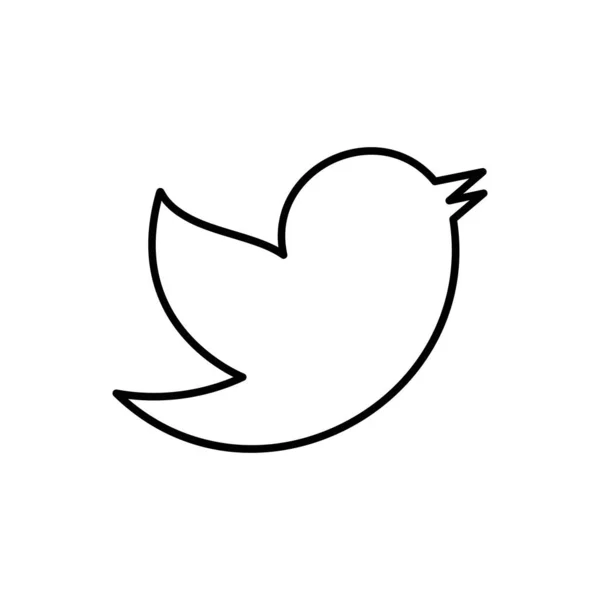 Vogelvektorsymbol, ein kleiner Vogel. Der Vogel zwitschert. Vektor-Symbol EPS 10 — Stockvektor