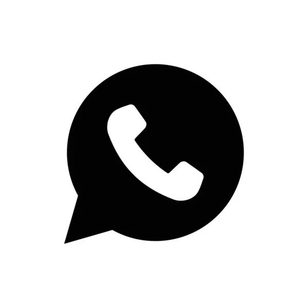 Telefon ikona słuchawki w bańce mowy — Wektor stockowy