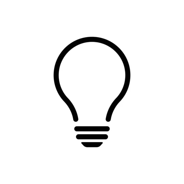 Glühbirnen-Vektorsymbol. Beleuchtung Elektrische Lampe. Strom, Glanz. Glühbirnen-Symbolvektor, isoliert auf dem Hintergrund. Glühbirnen-Symbol - Ideenschild, Lösung. Glühbirne Symbol Energie — Stockvektor