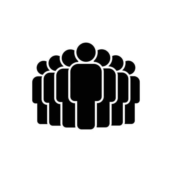 People vector icon. Person symbol. Work Group Team, Persons Crowd Vector Illustration icon. Group of people pictogram isolated. Illustration of people icon - symbol of the crowd. People standing next — Stock Vector