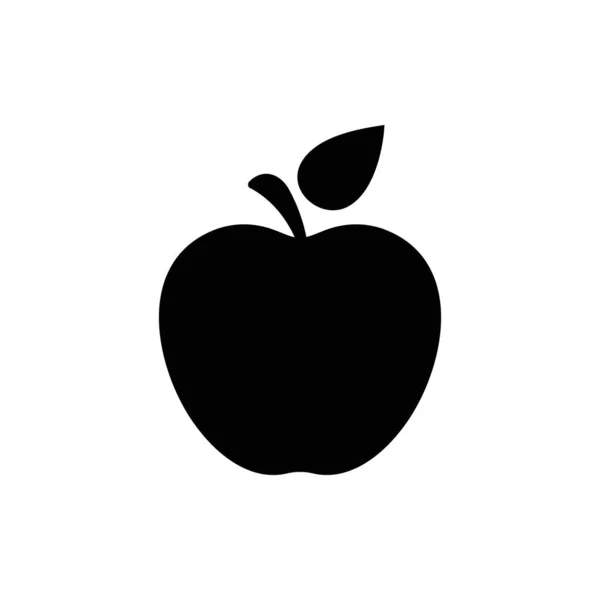 Apple-Vektorsymbol. Apfelfrucht Illustration icon.Web Design Vektor Logo. Apple im Hintergrund isoliert — Stockvektor