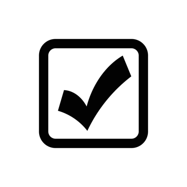 Verifica o Mark Isolated Icon. Ícone do botão da lista de verificação. Marque marca, ícone de vetor de marca. Checkmark Icon Vector. Lista de verificação marca vetor EPS 10 — Vetor de Stock