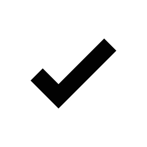 Verifica o Mark Isolated Icon. Ícone do botão da lista de verificação. Marque marca, ícone de vetor de marca. Checkmark Icon Vector. Lista de verificação marca vetor EPS 10 — Vetor de Stock