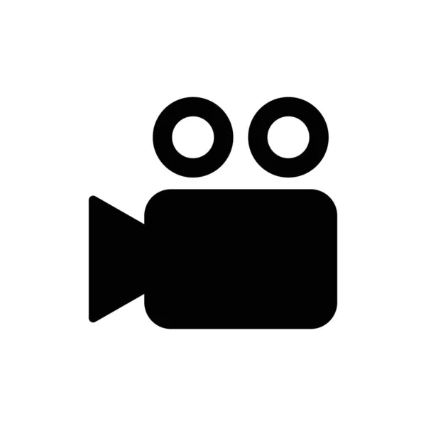 Icono de cámara de vídeo. Icono de cámara de cine. Cámara de cine, icono de la cámara de cine. Icono del vector EPS 10 — Vector de stock