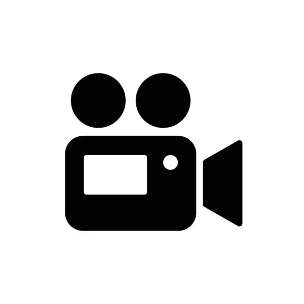 Icona della videocamera. Icona della cinepresa. Videocamera, icona della cinepresa. Icona vettoriale EPS 10 — Vettoriale Stock