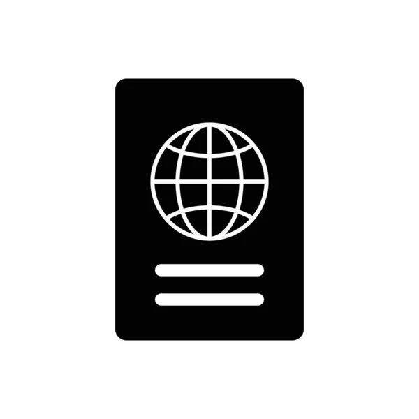 Arka planda biyometrik veri simgesine sahip pasaport izole edildi. Uluslararası seyahat pasaportu belgesi simgesi. Pasaport vektör simgesi EPS 10. Pasaport Simgesi - Seyahat. Geçiş izole — Stok Vektör