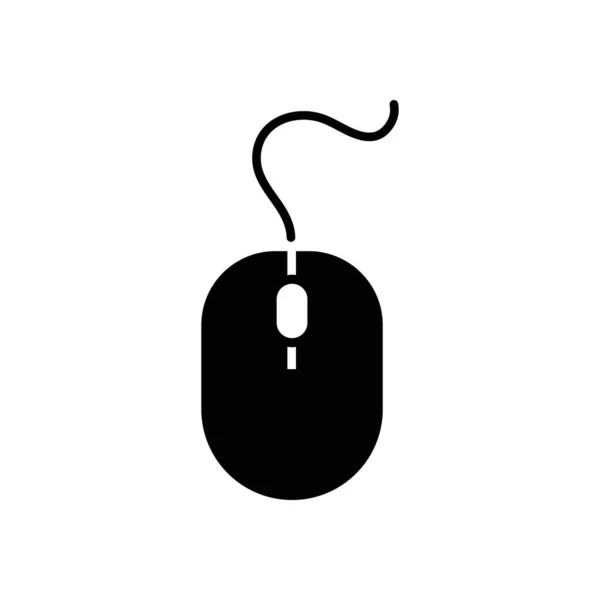 Símbolo de icono del ratón de la computadora. Icono del ratón PC vector ilustración aislada. Icono web del ratón de la computadora. Ratón de ordenador moderno, diseño de icono plano — Archivo Imágenes Vectoriales