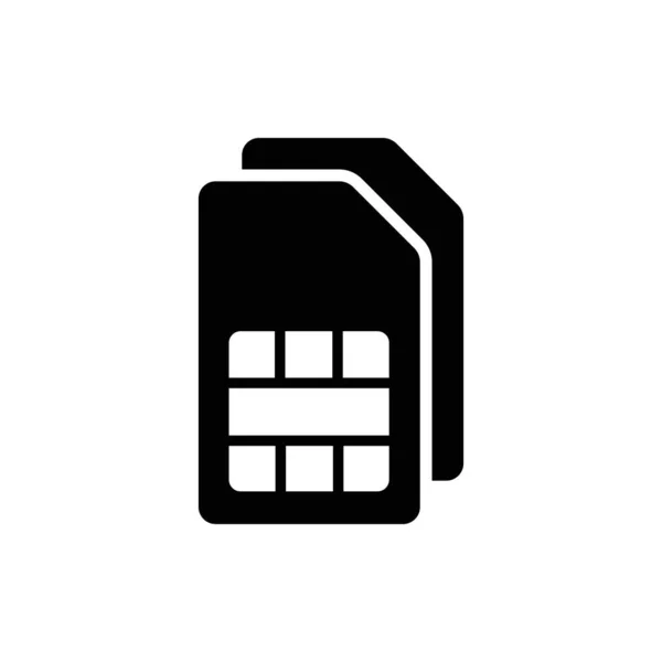 Sim-Karten-Vektor-Symbol. Symbol für die Sim-Karte. Sim-Karte - Symbol für den mobilen Slot. Mobiltelefon-Sim-Karten-Chip isoliert auf dem Hintergrund — Stockvektor