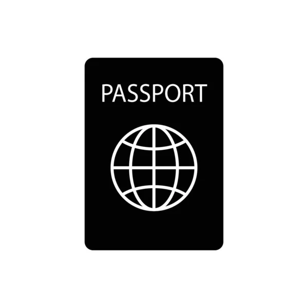 Pasaporte con icono de datos biométricos aislado en segundo plano. Icono de pasaporte de viaje internacional. Icono de vector de pasaporte EPS 10. Icono de pasaporte - Viajes. Paso aislado — Vector de stock