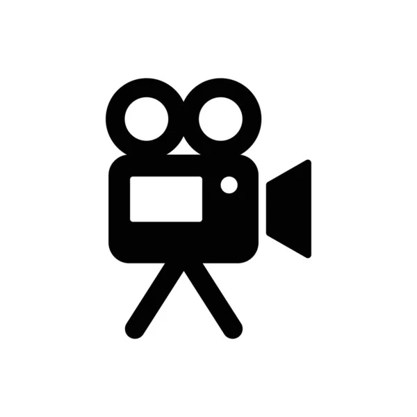 Icono de cámara de vídeo. Icono de cámara de cine. Cámara de cine, icono de la cámara de cine. Icono del vector EPS 10 — Archivo Imágenes Vectoriales