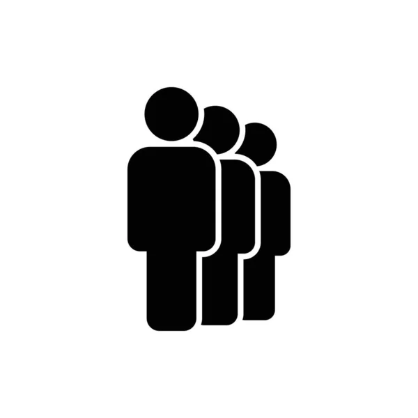 Människors vektorikon. Personsymbol. Arbetsgrupp Team, Personer Crowd Vector Illustration ikon. Grupp människor piktogram isolerade. Illustration av människor ikon - symbol för publiken. Människor står bredvid — Stock vektor