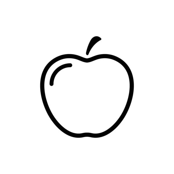 Alma vektor ikon. Apple gyümölcs illusztráció ikon.Web design vektor logó. Apple elszigetelt háttérrel — Stock Vector