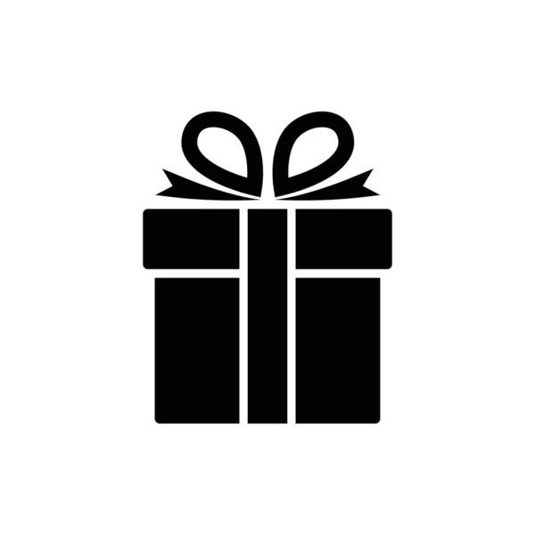 Illustratie van het pictogram van de geschenkdoos o achtergrond. Kerstgeschenk pictogram illustratie vector symbool. Presenteer geschenkdoos icoon. Pakket in cadeauverpakking, vector eps 10 - box icon — Stockvector