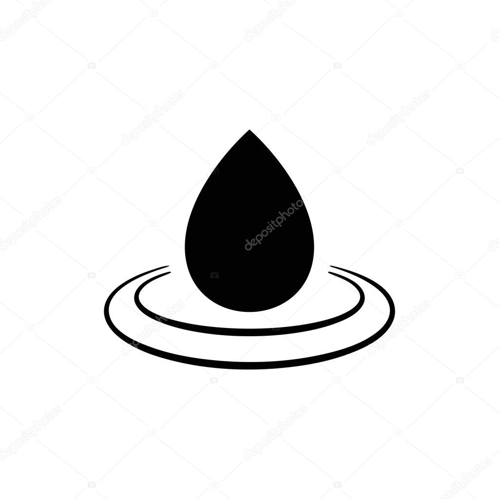 Droplet vector icon. Web design icon. Drop falls, water droplet. Drop of oil illustrator. Drop of rain icon. Vector EPS
