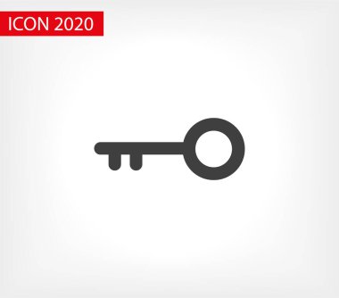 Anahtar vektör simgesi. Ev anahtarı simgesi. Kilit simgesinden anahtar. Anahtar simgesi - bilgi koruma sembolü