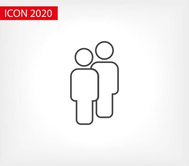 İnsanlar ikonu yönetir. Kişi sembolü. Çalışma Grubu Ekibi, Kalabalık Vektör İllüstrasyon ikonu. Piktogram grubu izole edildi. Halkın simgesi, kalabalığın sembolü. Sırada insanlar var