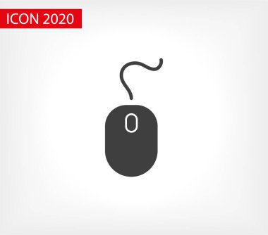 Bilgisayar Fare Simgesi Simgesi. PC Fare simgesi vektörü izole edildi. Simge bilgisayar fare ağı. Modern bilgisayar faresi, düz simge tasarımı