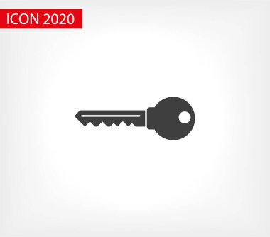 Anahtar vektör simgesi. Ev anahtarı simgesi. Kilit simgesinden anahtar. Anahtar simgesi - bilgi koruma sembolü