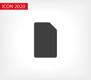 Sim kart vektör simgesi. Sim kart simgesi. Sim kart - mobil slot simgesi. Cep Telefonu Sim Kartı Çipi Arkaplanda İzole Edildi