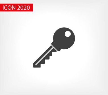 Anahtar vektör simgesi. Ev anahtarı simgesi. Kilit simgesinden anahtar. Anahtar simgesi - bilgi koruma sembolü