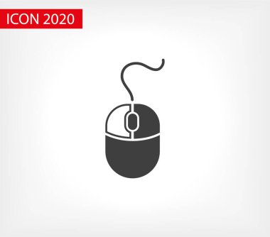 Bilgisayar Fare Simgesi Simgesi. PC Fare simgesi vektörü izole edildi. Simge bilgisayar fare ağı. Modern bilgisayar faresi, düz simge tasarımı