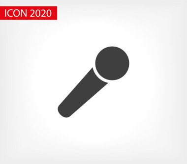 Mikrofon vektör simgesi, web tasarım simgesi. Ses vektörü simgesi, Kayıt. Mikrofon - Stüdyo Sembolü kaydediliyor. Mikrofon vektör simgesi grafik illüstrasyonu