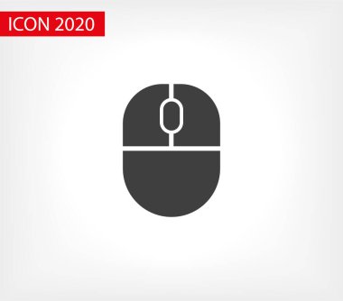 Kablosuz Bilgisayar Fare Simgesi Simgesi. PC kablosuz fare simgesi vektörü izole edildi. Simge kablosuz bilgisayar fare ağı. Modern bilgisayar faresi, düz simge tasarımı