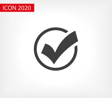 İzole edilmiş simgeyi kontrol et. Kontrol listesi simgesi. İşaretle, tik vektör simgesi. Simge Vektörünü İşaretle. Kontrol listesi işaretleme vektörü EPS 10