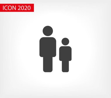 Baba ve oğul ikonu. Vektör web tasarımı