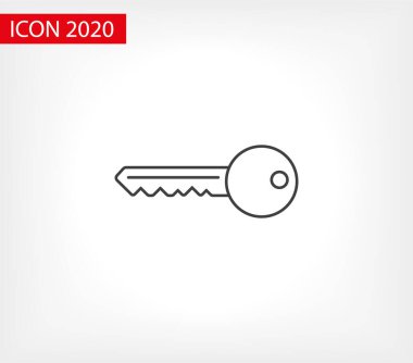 Anahtar vektör simgesi. Ev anahtarı simgesi. Kilit simgesinden anahtar. Anahtar simgesi - bilgi koruma sembolü