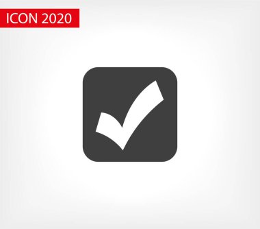 İzole edilmiş simgeyi kontrol et. Kontrol listesi simgesi. İşaretle, tik vektör simgesi. Simge Vektörünü İşaretle. Kontrol listesi işaretleme vektörü EPS 10