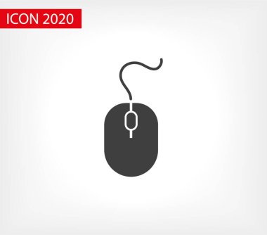 Bilgisayar Fare Simgesi Simgesi. PC Fare simgesi vektörü izole edildi. Simge bilgisayar fare ağı. Modern bilgisayar faresi, düz simge tasarımı