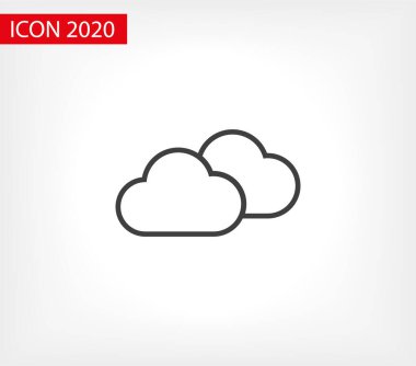 Bulut simgesi, vektör çizimi. Vektör web tasarımı