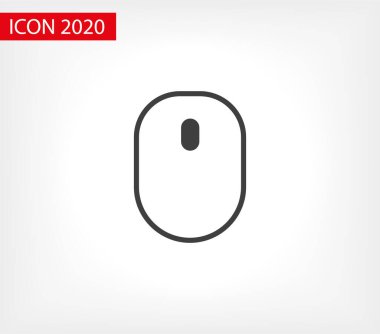 Kablosuz Bilgisayar Fare Simgesi Simgesi. PC kablosuz fare simgesi vektörü izole edildi. Simge kablosuz bilgisayar fare ağı. Modern bilgisayar faresi, düz simge tasarımı