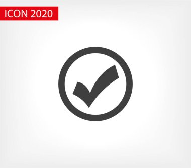 İzole edilmiş simgeyi kontrol et. Kontrol listesi simgesi. İşaretle, tik vektör simgesi. Simge Vektörünü İşaretle. Kontrol listesi işaretleme vektörü EPS 10