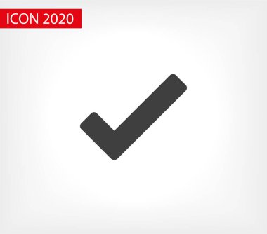 İzole edilmiş simgeyi kontrol et. Kontrol listesi simgesi. İşaretle, tik vektör simgesi. Simge Vektörünü İşaretle. Kontrol listesi işaretleme vektörü EPS 10