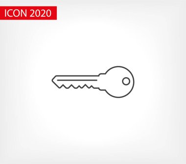 Anahtar vektör simgesi. Ev anahtarı simgesi. Kilit simgesinden anahtar. Anahtar simgesi - bilgi koruma sembolü