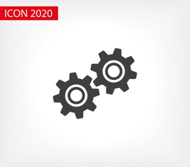 Vites vektör simgesi. Web tasarım simgesi. Vitesler ve dişliler sembolü. Çark ikonu. Çember çizimi. Vites tekerleği logosu. Vektör EPS 10