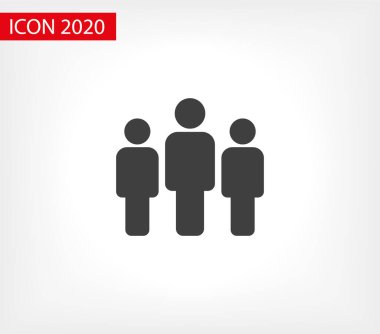 İnsanlar ikonu yönetir. Kişi sembolü. Çalışma Grubu Ekibi, Kalabalık Vektör İllüstrasyon ikonu. Piktogram grubu izole edildi. Halkın simgesi, kalabalığın sembolü. Sırada insanlar var